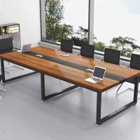 机乐堂(JOYROOM) 会议桌洽谈桌长条会议桌培训桌480*150*75cm