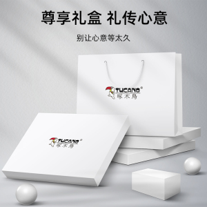 啄木鸟羊毛围巾男士秋冬季高档韩版百搭围脖保暖厚护颈礼盒装礼物