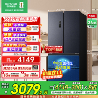容声526升双净双系统法式多门冰箱家用风无霜变频一级能效大容量嵌入式主动除菌BCD-526WD1MPA