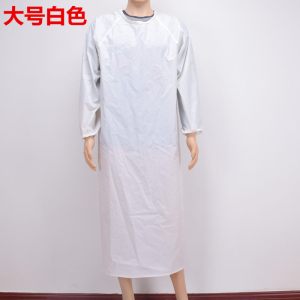 软皮围裙防水产餐饮专用洗碗食堂防油厨房女耐酸碱防尘罩衣工作男