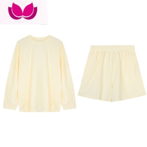 七斓休闲套装秋季长袖卫衣上衣外套女装阔腿裤运动短裤小个子套潮