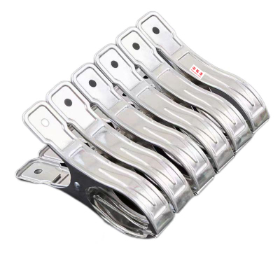 澎铭源 晾衣架 不锈钢大号晾衣夹6个/组