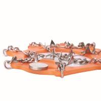 标楷 8齿不锈钢防滑链冰爪 束缚带款 双