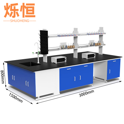 烁恒实验桌钢木3m台