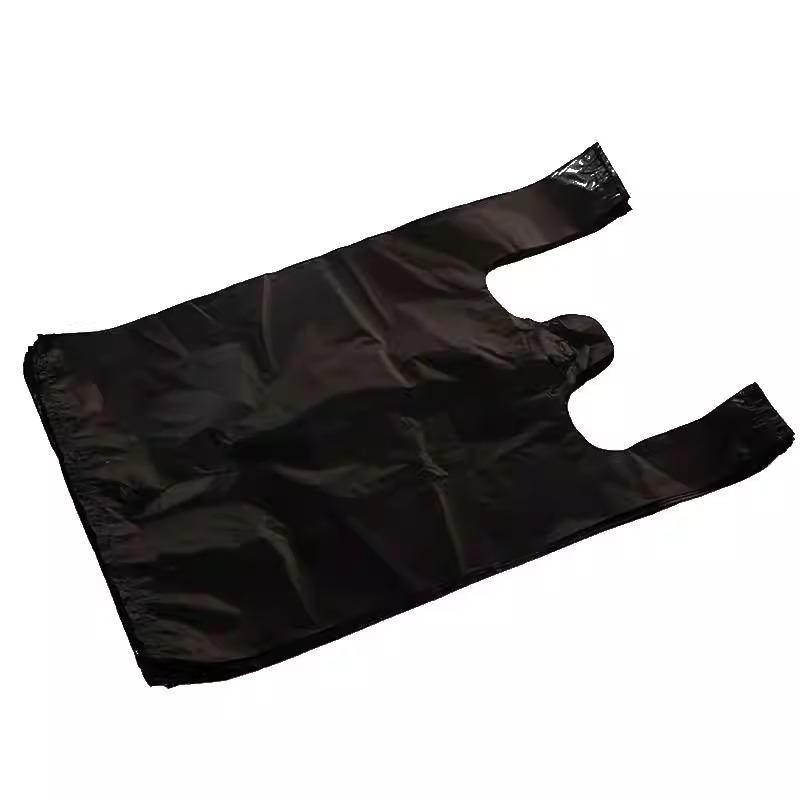 老房太太 垃圾袋 塑料袋 40*64cm 黑色 背心式 加厚款 承重18斤 L77 50个/捆