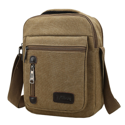 派尼美特男士帆布包斜挎单肩包韩版帆布男包休闲手提斜挎包小跨包背包