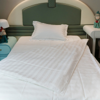 福芳床上用品纯棉白色条纹被套单件装230cm*175cm/件