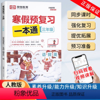 [单册]三年级寒假预复习一本通 小学通用 [正版]2024版荣恒寒假预复习一本通一二三年级123四五六年级语文寒假阅读数