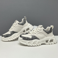 男士真皮潮牌老爹鞋百搭厚底男款潮鞋头层牛皮欧洲站透气增高男鞋