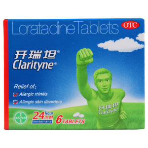 开瑞坦氯雷他定片6片/盒用于治疗季节性过敏性鼻炎及特发性荨麻疹