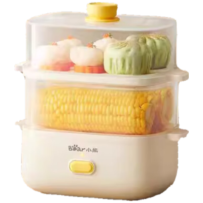 小熊RYJ蒸蛋器煮蛋器不锈钢家用双层定时预约早餐机多功能 ZDQ-D14T1