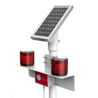 日昇之光(RECEN)RXH8305 1W 3.7V 2Ah IP67 太阳能警示灯 带立杆 1套 红色