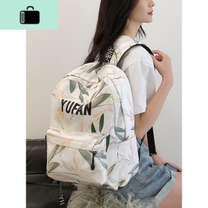 新款书包女初中生高中学生小清新时尚INS大学生双肩包大容量背包NEW LAKE