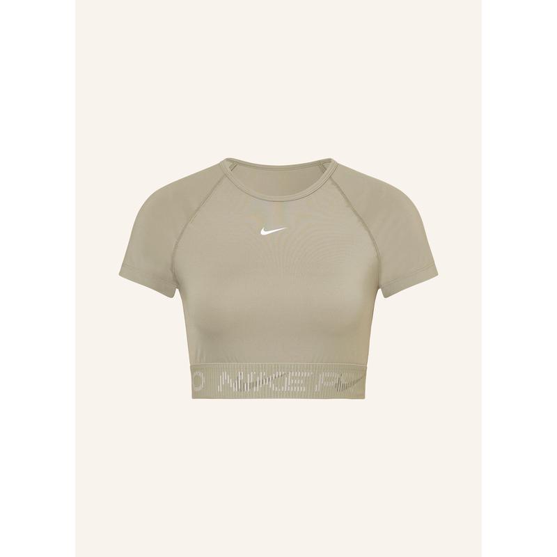 NIKE女款运动T恤快速干燥透气功能性面料紧身短款设计
