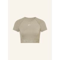 NIKE女款运动T恤快速干燥透气功能性面料紧身短款设计