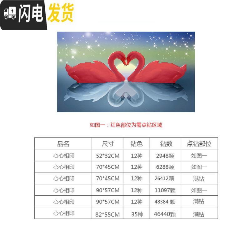 三维工匠钻石画2020年新款客厅贴钻十字绣卧室满钻带框小幅水晶床 魔方圆钻[90*57厘米]多加30钻量、送工具包2套