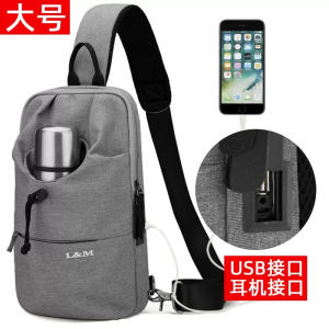 L&M 胸包女大容量多彩轻薄便携适用舒适单肩包男斜挎包户外时尚休闲骑行耐用耐磨经典潮流百搭情侣