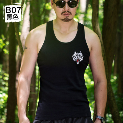 珂卡慕(KEKAMU)军男人军中国红旗战狼男士夏季运动背心健身速干特种军兵T恤作训体能陆战队