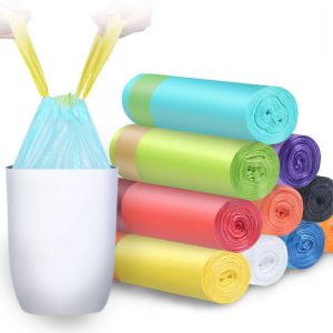 抽绳垃圾袋 加厚垃圾袋 彩色垃圾袋 手提垃圾袋 办公垃圾袋 45*50cm