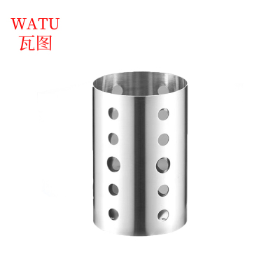 瓦图 拉丝圆筒筷子筒 10*10*17cm 2个装/套