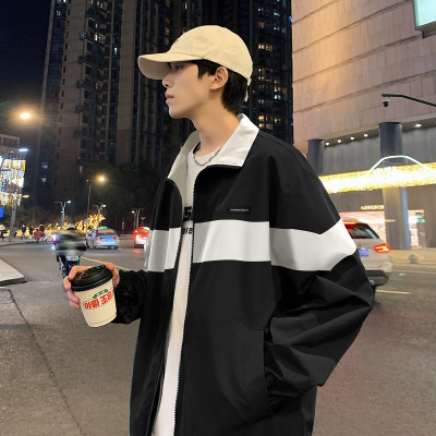 [1折价69.9元,叠加优惠券]唐狮 男士外套男款外套春季男装外套春季男休闲风立领撞色外套