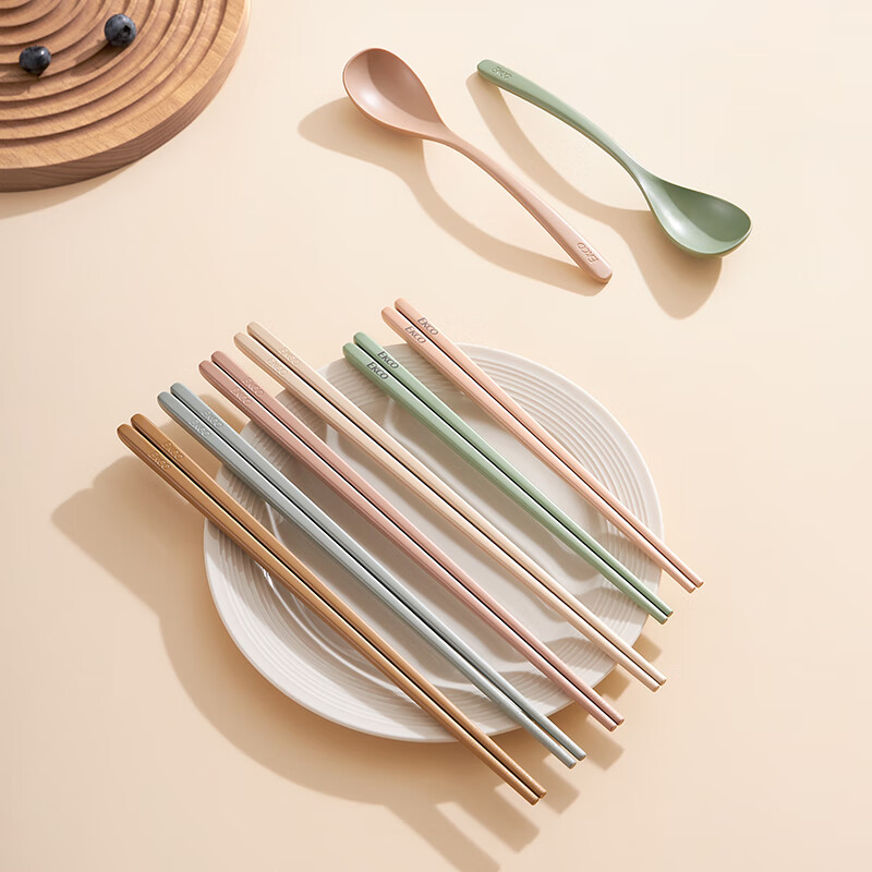 康宁筷子-EKCO筷乐套组 8件组 彩盒 4成人筷2儿童筷2勺子