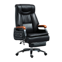 易企采 可躺老板椅办公室电脑椅家用办公椅子转椅高档实木扶手大班椅午休椅