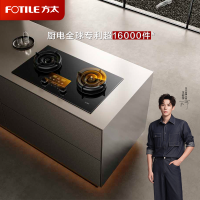 方太燃气灶天然气 家用嵌入式双灶煤气灶5.2kW*猛火定时防干烧 可调节底盘可联动02-TEK20(天然气详询客服)