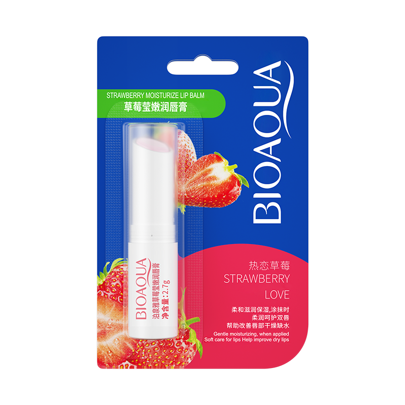 泊泉雅草莓莹嫩润唇膏2.7g/支 秋冬润唇膏