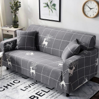 弹力懒人沙发套罩通用型全包萬能套简约布艺沙发垫全 北欧麋鹿 XL码(沙发长度230-300cm适用)一般适合四人位或贵妃