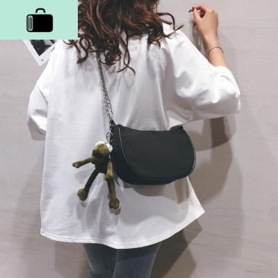 帆布包包女2020新款日系ins网红上班饺子包百搭尼龙单肩斜挎包潮NEW LAKE女士单肩包
