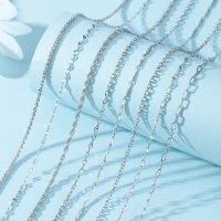 S999纯银素链DIY时尚百搭项链配饰女ins搭配链项饰品生日礼物批发送女朋友老婆情人节七夕生日礼物