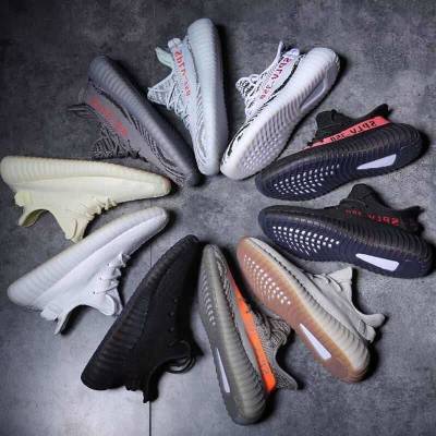 莆田迈动椰子鞋男yeezy350黑满天星天使正品运动透气鞋休闲
