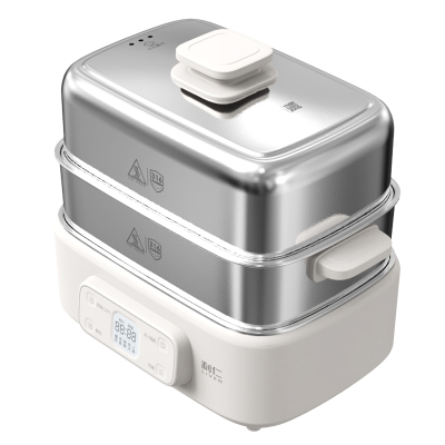 利仁DZG-D1890新品小钢人316不锈钢电蒸锅炖蒸煮一体多功能锅3层18L大容量电热锅家用0涂层多用途锅
