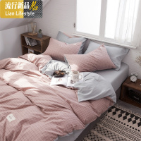 北欧简约风棉针织清新四件套床单被套宿舍3件套床上用品 三维工匠