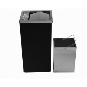 东升顺不锈钢垃圾桶大号酒店立式烟灰缸卫生桶大堂大厅宾馆带盖公用商场