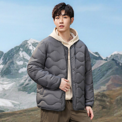 潮流新款无领外穿内搭轻羽绒服秋冬新国标90白鸭绒男式保暖羽绒服_1