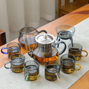 [补贴10%]耐热玻璃茶具套装家用轻奢高档功夫茶具茶壶办公会客喝茶杯泡茶