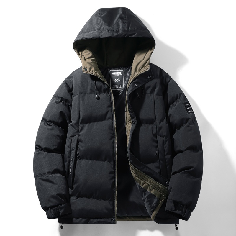 男装冬季新款加厚棉衣男潮牌面包服韩系连帽宽松棉袄保暖棉衣外套