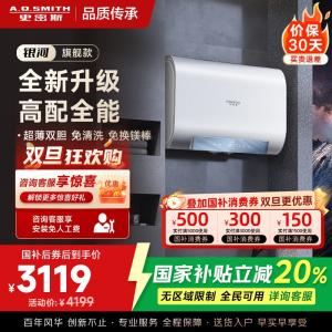 史密斯佳尼特家用电热水器80升 免清洗免换镁棒 双胆速热 一级能效 银河AIR