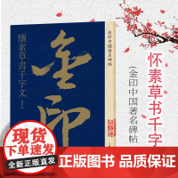 怀素草书千字文 金印中国著名碑帖 孙宝文编 名家作品精选怀素草书毛笔书法软笔字帖 简体旁注原碑原帖 成人学生书法入门临摹