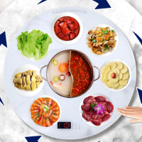 先科暖菜板可煮火锅+电动旋转+120cm白色
