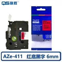 旗胜 标签色带红底黑字 6mm AZe-411 个