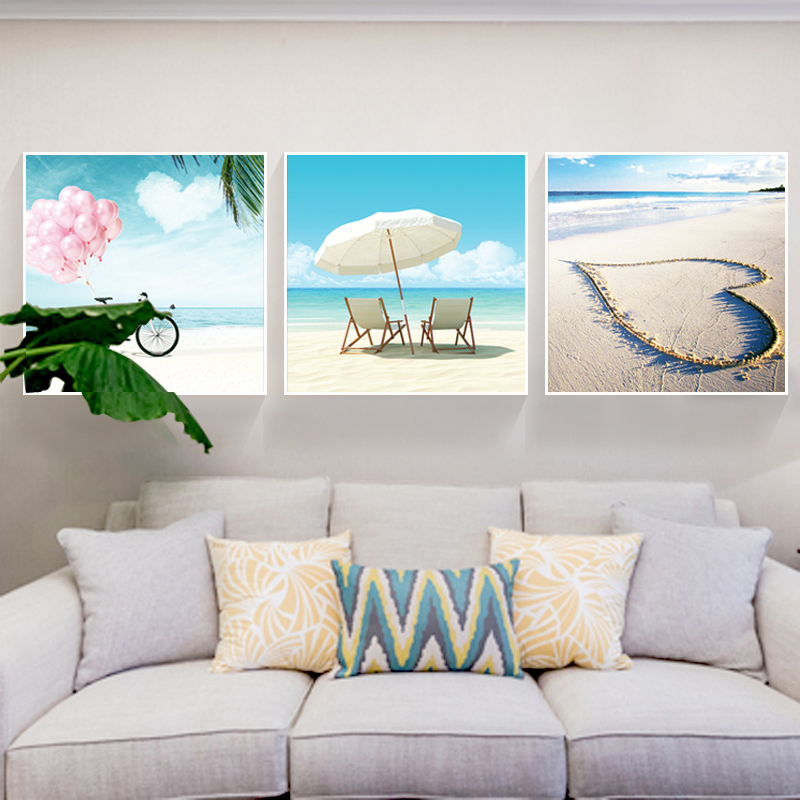 北欧风格客厅闪电客装饰画沙发背景墙壁画现代简约餐厅简欧 6368/6369