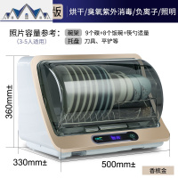 厨房置物架装碗碟筷小型沥水架碗筷收纳盒箱带盖家用台式消毒碗柜 三维工匠