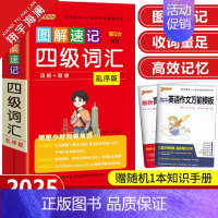 图解速记-四级词汇 乱序版 高中通用 [正版]2025新版图解速记四级词汇pass绿卡图书大学英语四级词汇单词书乱序版