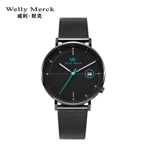welly merck 威利默克男生手表时尚防水新款腕表男士正品石英学生男表WM004M
