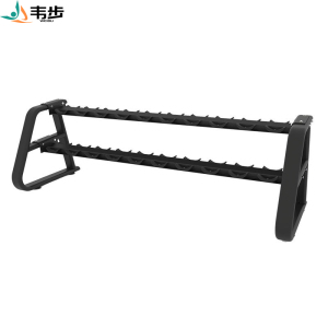 韦步XH-030哑铃架 商用双层十副哑铃架私教工作室健身房专用圆头包胶哑铃架存放架