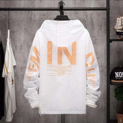 珂卡慕(KEKAMU)防晒衣男韩版学生潮流夏季超薄透气NBA外套皮肤风衣衣服白色M