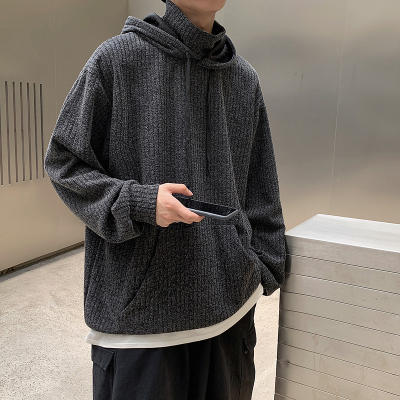 HongZun秋冬季毛衣男宽松慵懒风百搭韩版潮流连帽外套外穿潮牌套头针织衫毛衣